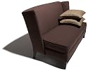 Pinzon Torrington Armless Settee, Bark