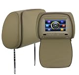 from Rupse Rupse(TM) 2pcs 7 Car Headrest DVD Player with Black Touchsreen HD Monitor and Built-in IR FM Speaker (Model CE20HMD787-BG)