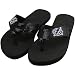 NHL Tampa Bay Lightning Ladies Sequin Strap Flip Flops - Black