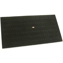 72 Slot Black Jewelry Travel Ring Insert Display Pad