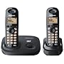 Panasonic KXTG7302 DECT Digital Cordless Telephon Twin Pack  - Black