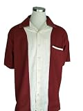 Mens Charlie Sheen Style Tuxedo Retro Bowling Shirt (4 colors) L, XL, XXL, 3XL