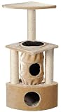 Whisker World Tri Plex Fun Center Cat Furniture Beige Plush