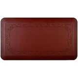 Smart Step Home Collection 36 Inch by 20 Inch Fleur-de-Lys Mat, Burgundy