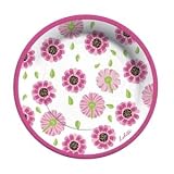 C.R. Gibson Lolita 10-1/2-Inch Paper Dinner Plate, Ooops a Daisy, 8 Count