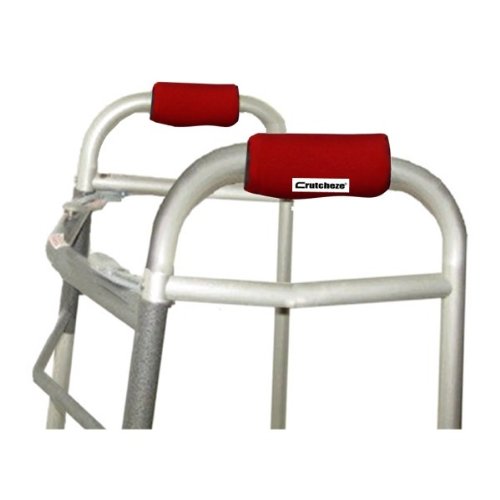 Crutcheze Atomic Red Walker Padded Hand Grip Covers