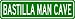 BASTILLA MAN CAVE Sign - Personalized Last Name Sign - Aluminum - 6 x 24 Inches