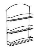 Spectrum 45410 Euro Wall Mount Spice Rack, Black