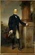 Leinwandbild auf Keilrahmen: Julius Gr�n, "Alfred Krupp / Gem�lde von Gr�n", 45 x 71