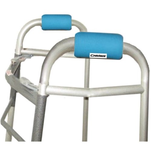 Crutcheze Turquoise Walker Padded Hand Grip Covers (Pr) Moisture Wicking, Anti-bacterial, Comfort, Fashion, Easy Care