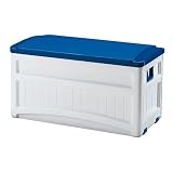 Deck Box with Wheels - White Blue