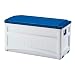 Tools & Hardware : Deck Box with Wheels - White/ Blue