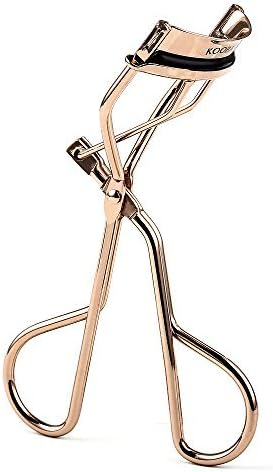 FACILLA? Pro Eyelash Curler Curling Clip Makeup Rose Gold Tool KOOBA + 2 Silicone Pad by FLOSSICO