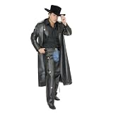 Gunslinging Range Rider - Pleather Cowboy Gunslinger Costume DUSTER for Men (Duster Only)