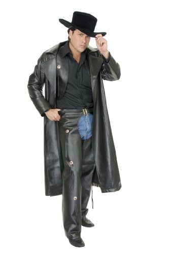 Men, Small (36-38) Pleather Cowboy Costume Duster for Men (Duster Only) Men, Small (36-38) Pleather Cowboy Costume Duster for Men (Duster Only)