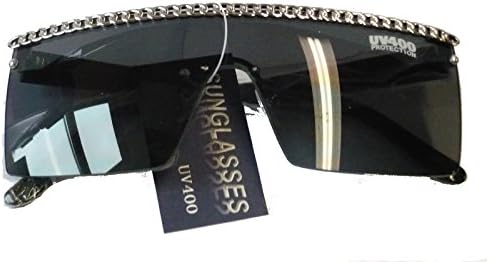 3827/69 (Bk/Silver Chain) Go Gaga Sunglasses Chain Bad Romance
