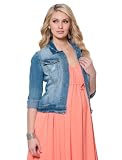Motherhood Maternity: Jessica Simpson Button Front Plain Weave Denim Maternity Jacket