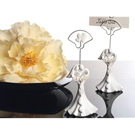Bride and Groom Design Place Card Holder (Set of 72) - Wedding Favors & Baby Shower Gifts