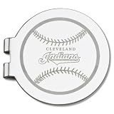 Cleveland Indians Silver Plated Laser Engraved Money Clip