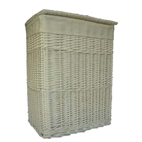 White Rectangular Laundry Basket Large (E01-404L)