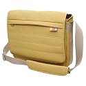 Padded FLIGHT Laptop Compartment Messenger Bag (Mustard) for the MSI VR220-004US 12.1-Inch Laptop