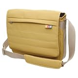 Padded FLIGHT Laptop Compartment Messenger Bag (Mustard) for the HP TX2-1020US TouchSmart 12.1-Inch Laptop