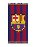 DRAP DE PLAGE 100X170 CM FC BARCELONE SENYERA VELOURS 100% COTON