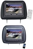 Pyle PLD7HB 7-Inch Pair of Headrest Monitors with Single DVD Player