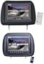 PYLE PLD7HB Pair of Adjustable Headrests with Built-in 7-Inch TFT-LCD Monitors with Single Built-in DVD Player (Black)