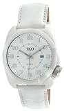 TKO ORLOGI Women's TK576-WT Genuine Ceramic Case White Leather Strap Watch