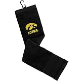 NCAA Iowa Face/Club Embroidered Towel
