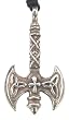 Celtic Design Axe Pewter Pendant Necklace