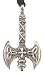 Celtic Design Axe Pewter Pendant Necklace