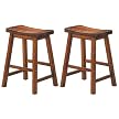 Cherry 24" Scoop Stools - Set of 2
