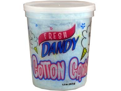 Blue Raspberry Cotton Candy 32 Pack 1.5oz Bucket by Dandy Cotton Candy