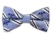100% Silk Woven Vanguard Light Blue Patterned Self-Tie Bow Tie