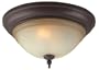 World Imports 2640-24 Olympus Tradition Collection 11-Inch Flush Mount Light, Crackled Bronze and Silver