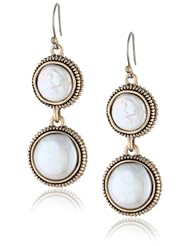 Lucky Brand Hammered Double Drop Earrings