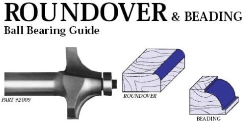 Whiteside Machine 2008 Roundover Bit - 3/8" Radius, 1-1/4" Diameter, 5/8" Cut Length, 1/2" Shank