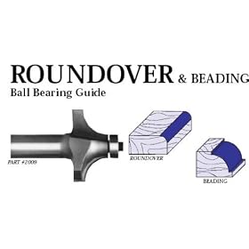 PART #2009 CARBIDE-TIP 2 FLUTE ROUND-OVER (CORNER ROUND) BIT W  BB GUIDE 1 2 RADIUS X 1-1... by Whiteside