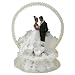 Jamie Lynn Designs Ty Wilson African American 7-Inch Tall Cake Top, White Pearl Arch
