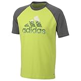 adidas Outdoor Edo Graphic Tee - Men's Solar Slime/Heather Grey Medium