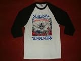 (スイサダル・テンデンシーズ) SUICIDAL TENDENCIES WON'T FALL IN LOVE TODAY ラグラン七分袖T 黒x白 LOVE TODAY