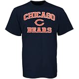 Chicago Bears Navy Blue Heart and Soul T-shirt