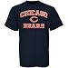 Search : Chicago Bears Navy Blue Heart and Soul T-shirt