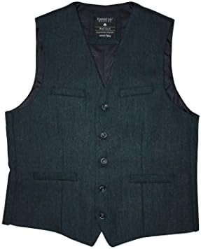 Men's Irish Full Back Tweed Vest (44, Navy)