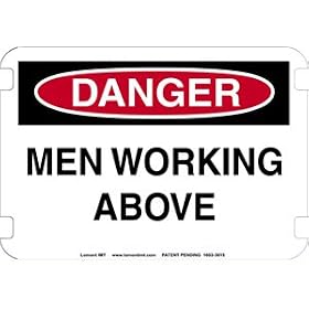 20 x 14 Standard Danger Signs- Men Working Above