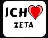 Mauspad mit Ich liebe Zeta Dekoration