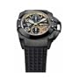 TechnoMarine Men's 908007 BlackWatchAutomatic Gold-Plated Dial Black Rubber Watch