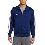 Speedo Men's Polyester Tech Twill Super Pro Solid Splice Warmup Jacket